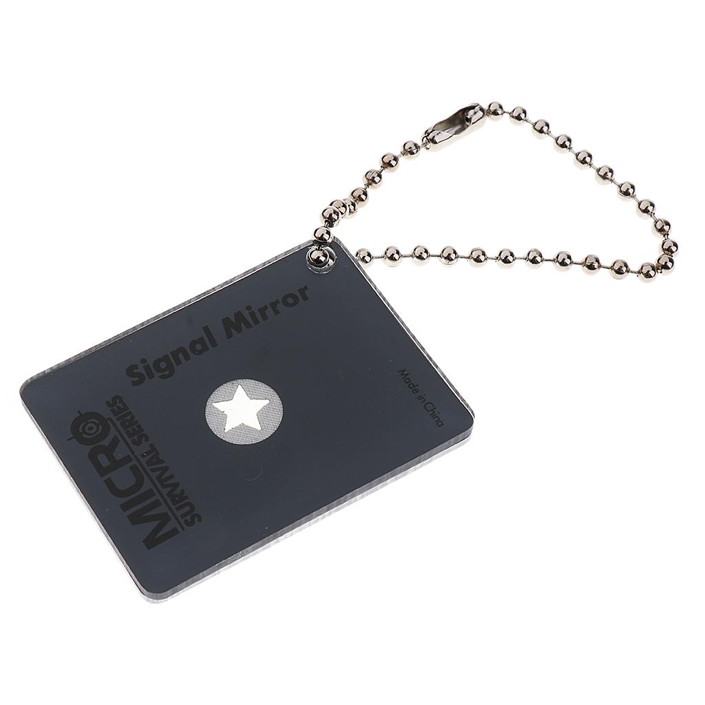 Signal Mirror Rescue - Survival Reflector Mirror Acrylic Emergency Signaling