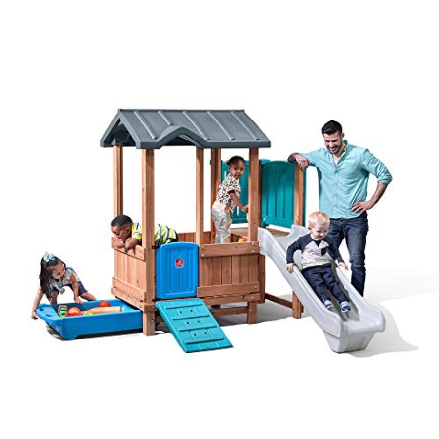 Outdoor Adventure Kids - Woodland Adventure Playhouse & Slide, Kids
