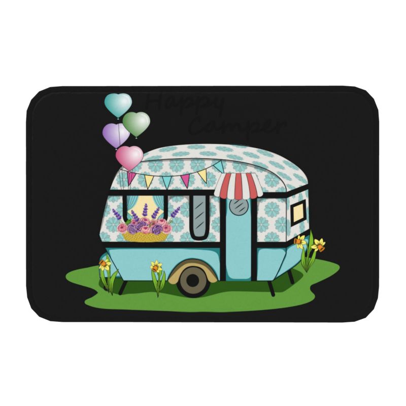 Outdoor Adventure Quotes - Custom Happy Camper Camping Doormat Mat