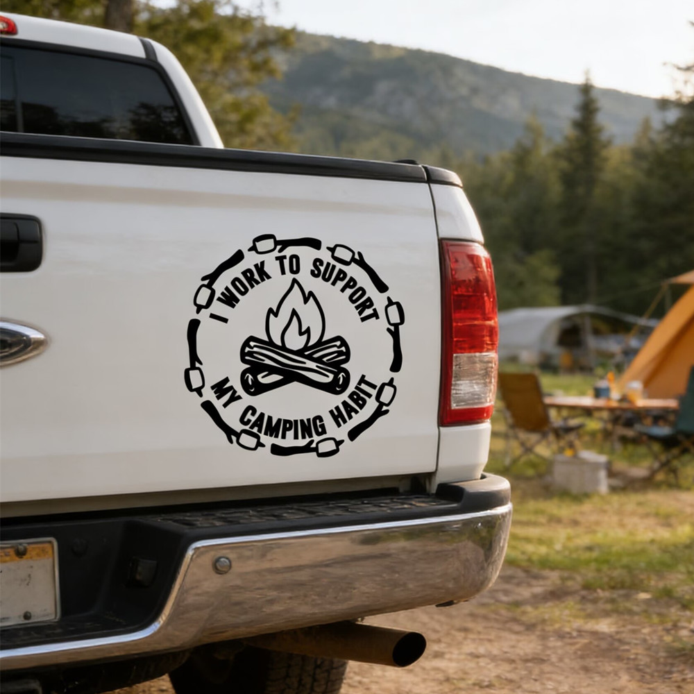 Funny Camping Quote Car Sticke - Outdoor Adventure Quotes ulasan dan harga