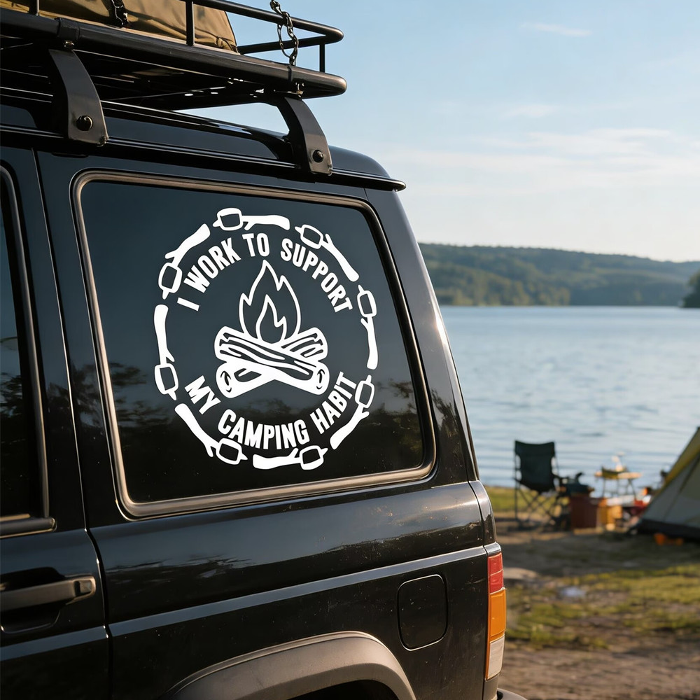 Funny Camping Quote Car Sticke - Outdoor Adventure Quotes ulasan dan harga