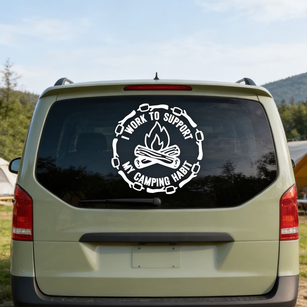 Funny Camping Quote Car Sticke - Outdoor Adventure Quotes ulasan dan harga