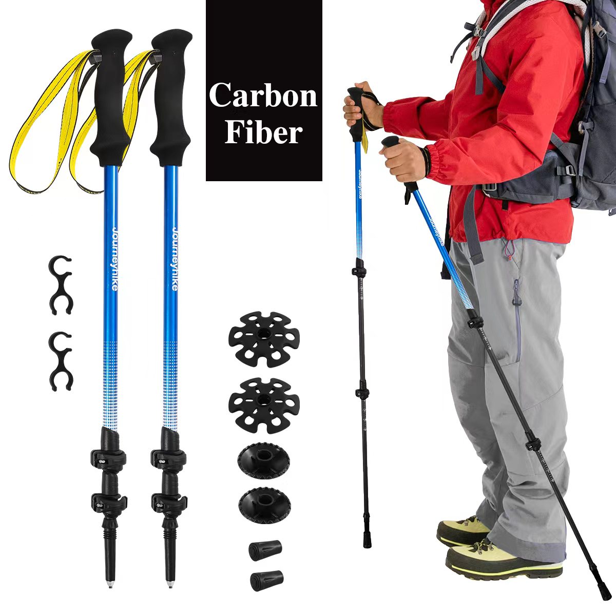 Yellow 3K Carbon Fiber Trekkin - Trekking Pole Carbon ulasan dan harga