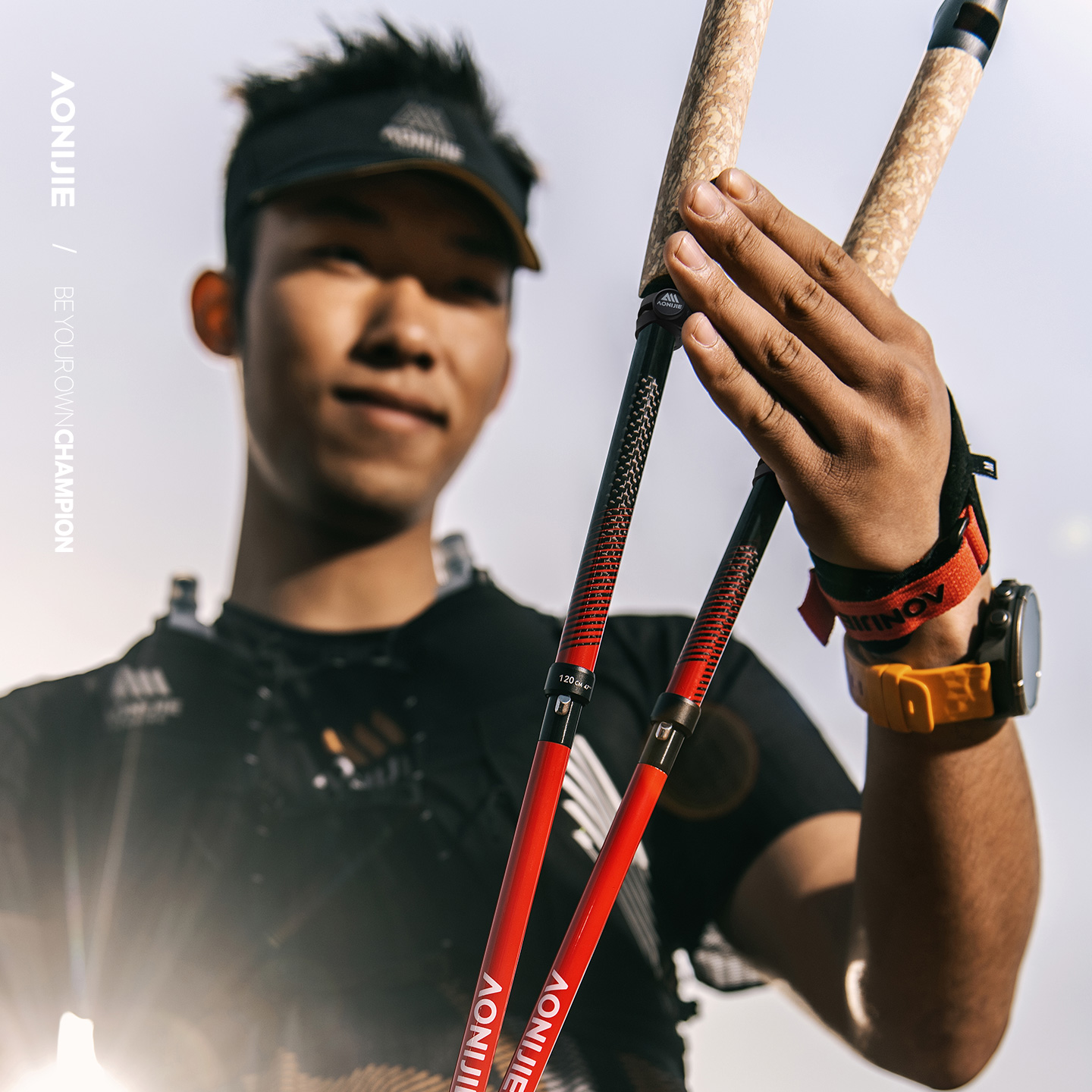 2 Pcs AONIJIE E4212 E4218 Fold - Trekking Pole Carbon ulasan dan harga