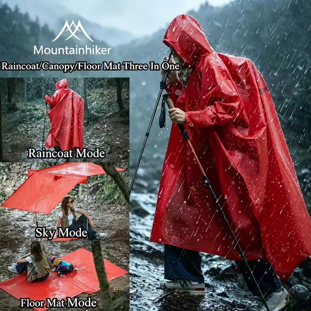 Mountainhiker 3In1 Raincoat by - Outdoor Adventure Windbreaker ulasan dan harga
