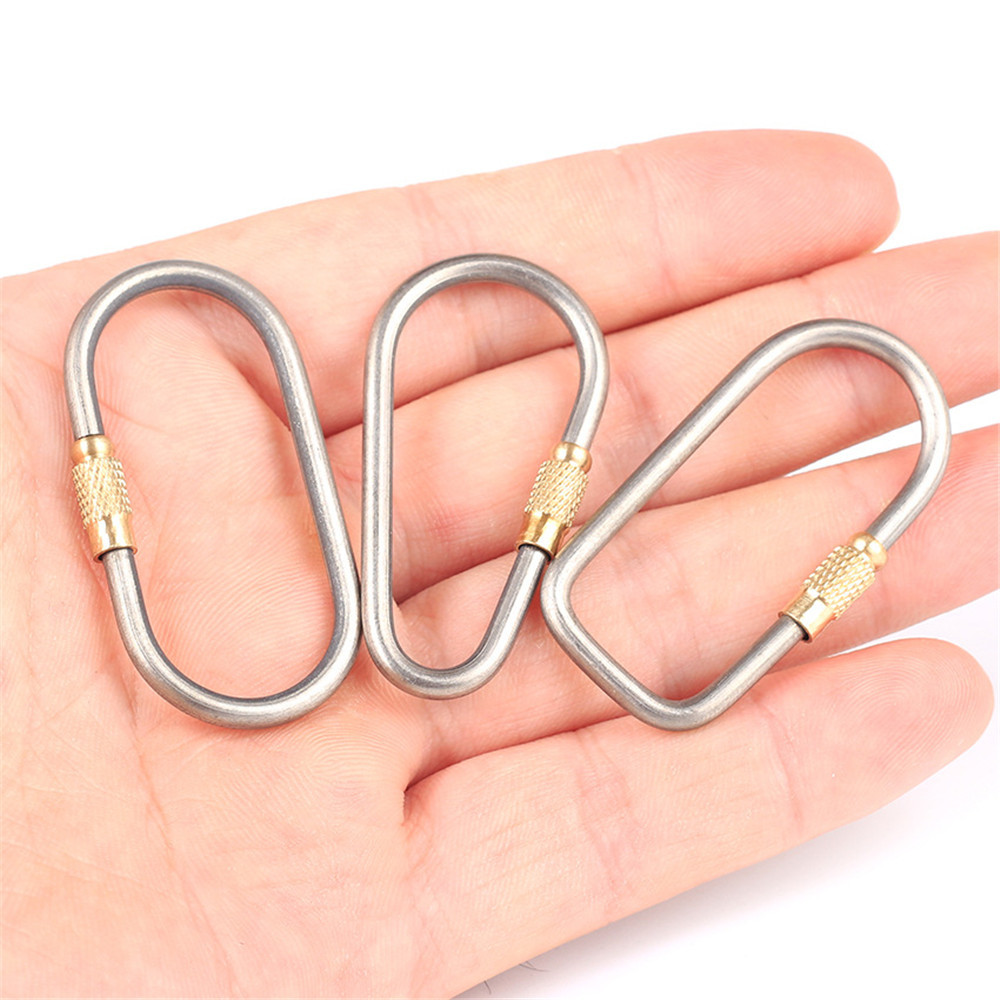 5pcs/lot Titanium Locking Cara - Carabiner Locking D ulasan dan harga
