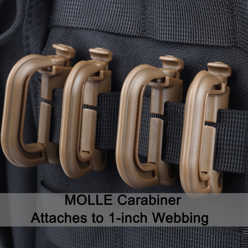 5Pcs Plastic D-Ring Tactical B - Carabiner Locking D ulasan dan harga