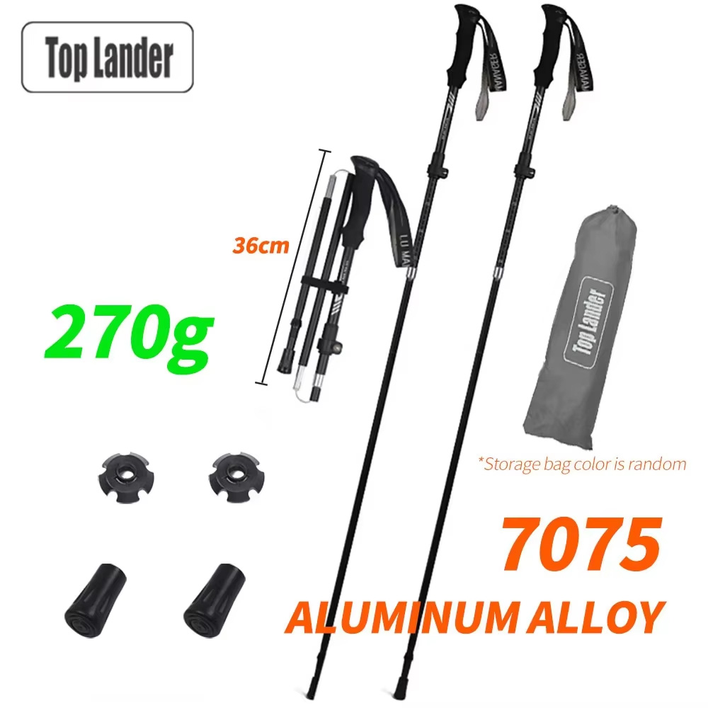 Foldable Trekking Pole 7075 Al - Trekking Pole Carbon ulasan dan harga