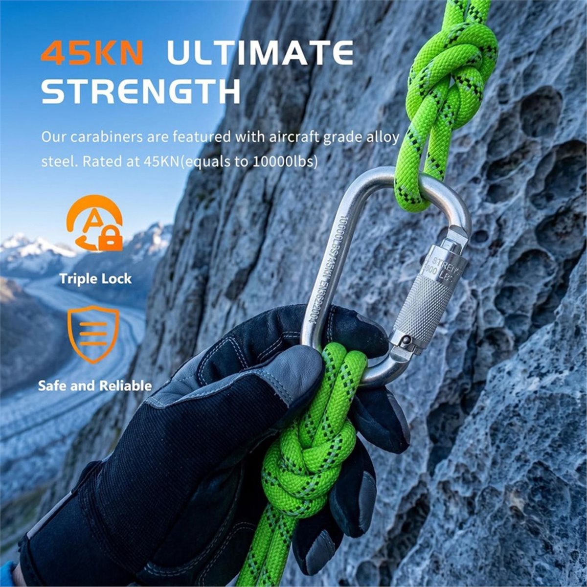 (A99Z) 45kN Auto Locking Carab - Carabiner Locking D ulasan dan harga