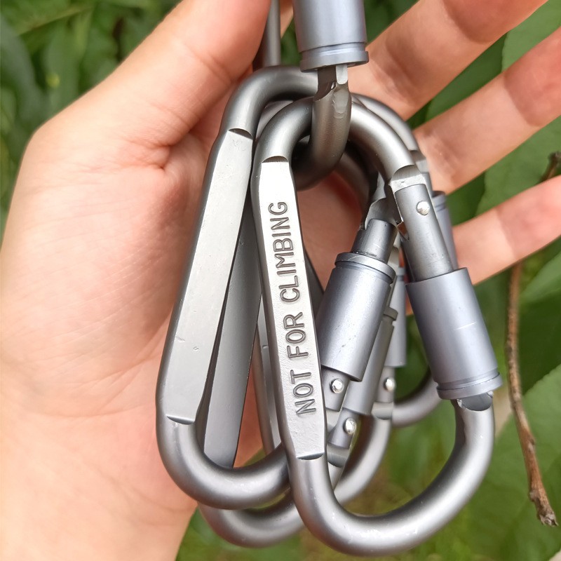 6Pcs Aluminum Carabiner Clip D - Carabiner Locking D ulasan dan harga