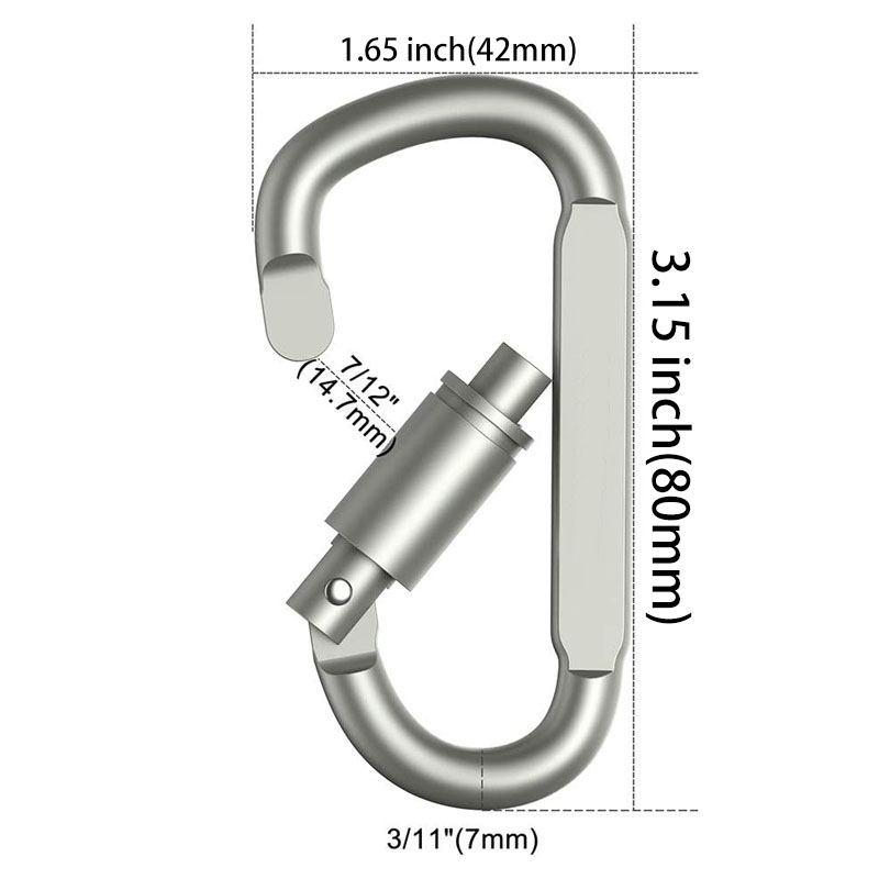 6Pcs Aluminum Carabiner Clip D - Carabiner Locking D ulasan dan harga