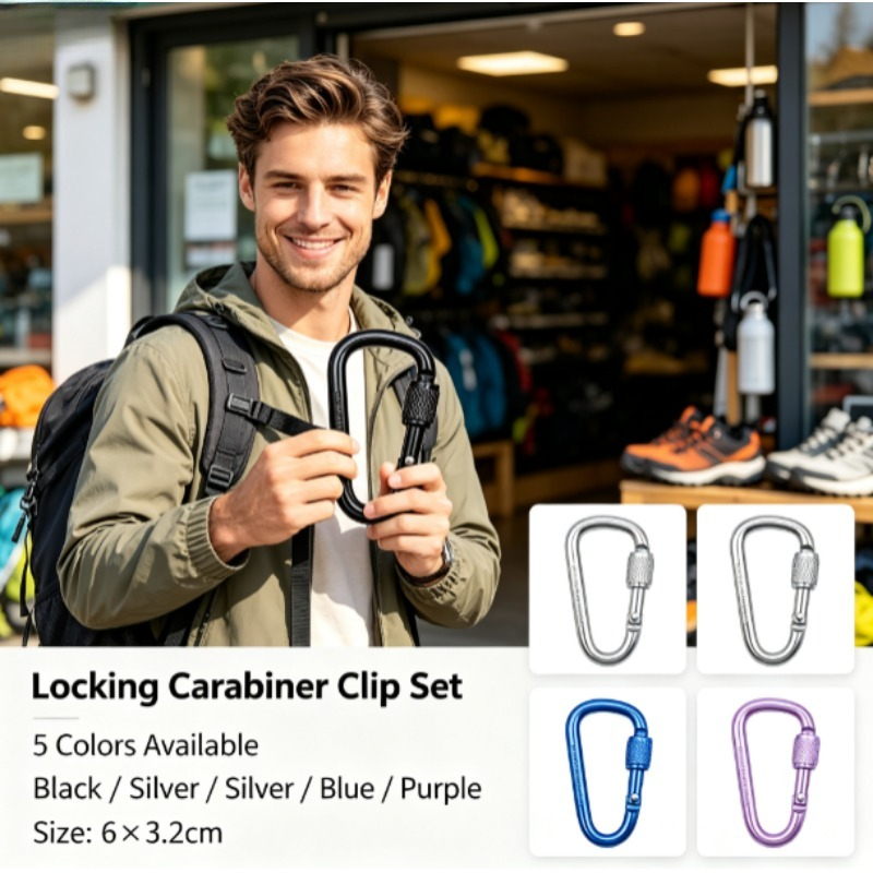 Aluminum Alloy D Shape Locking - Carabiner Locking D ulasan dan harga