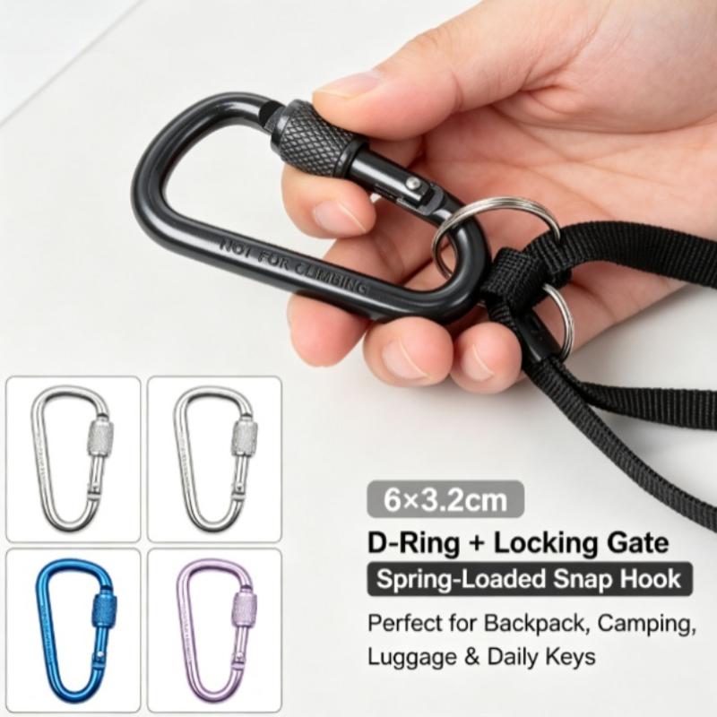 Aluminum Alloy D Shape Locking - Carabiner Locking D ulasan dan harga