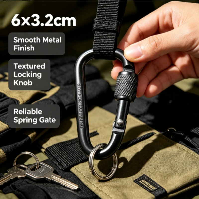 Aluminum Alloy D Shape Locking - Carabiner Locking D ulasan dan harga