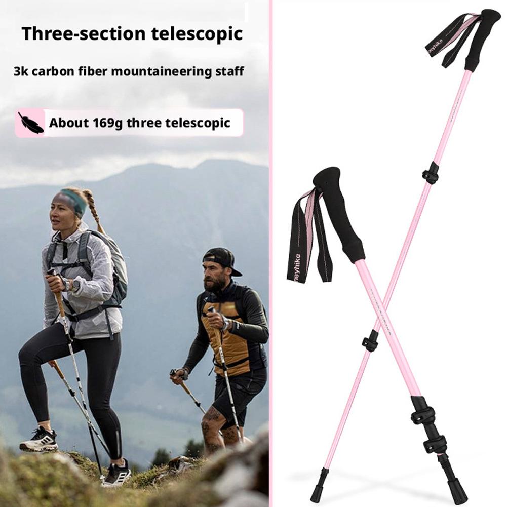 Ultralight Foldable 3-sections - Trekking Pole Carbon ulasan dan harga