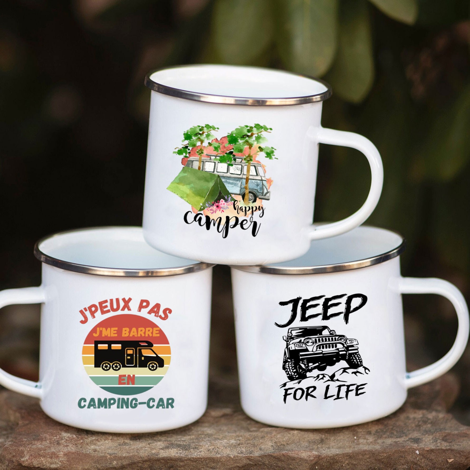 Camping Car Enamel Mug Adventu - Outdoor Adventure Gifts ulasan dan harga