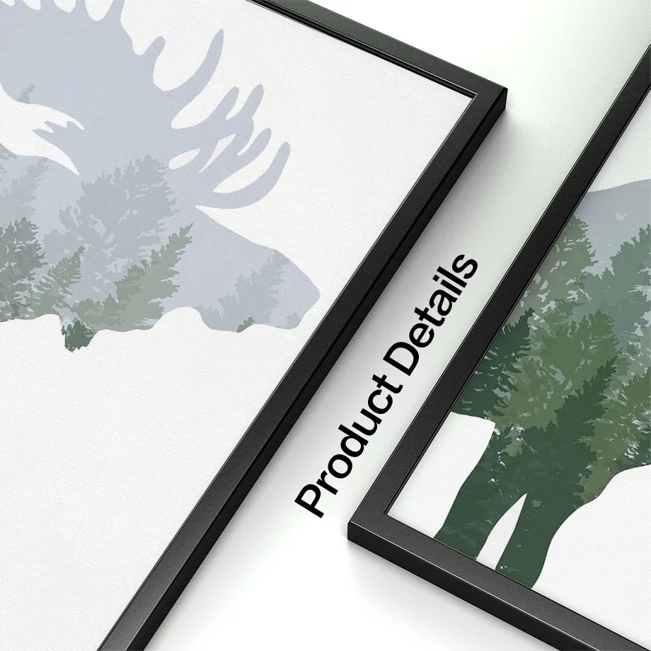 Green Woodland Deer Bear Moose - Outdoor Adventure Quotes ulasan dan harga