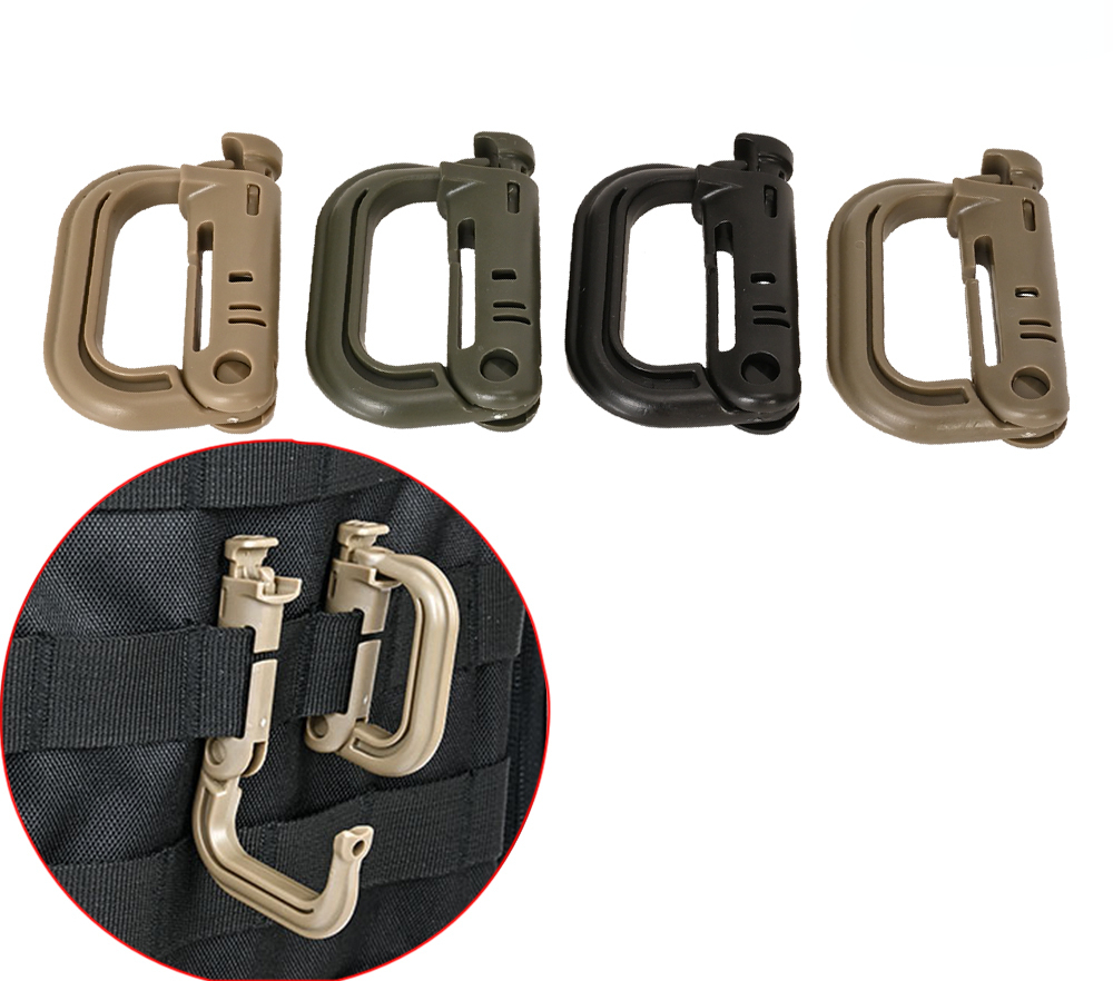 2Pcs MOLLE Carabiner Tactical  - Carabiner Locking D ulasan dan harga