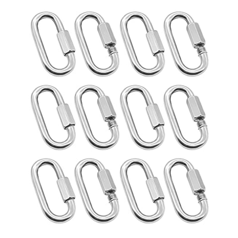 ABJS 12 Pack Quick Link 5/32 I - Carabiner Locking D ulasan dan harga