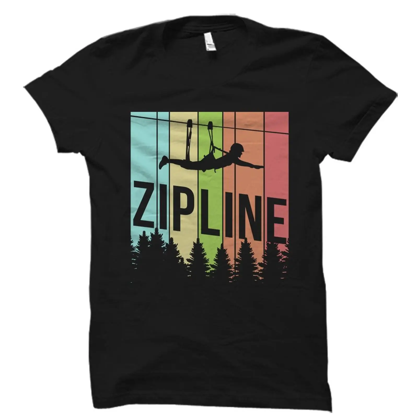 Vintage Retro Zipline T shirt  - Outdoor Adventure Ziplines & Waterfall ulasan dan harga